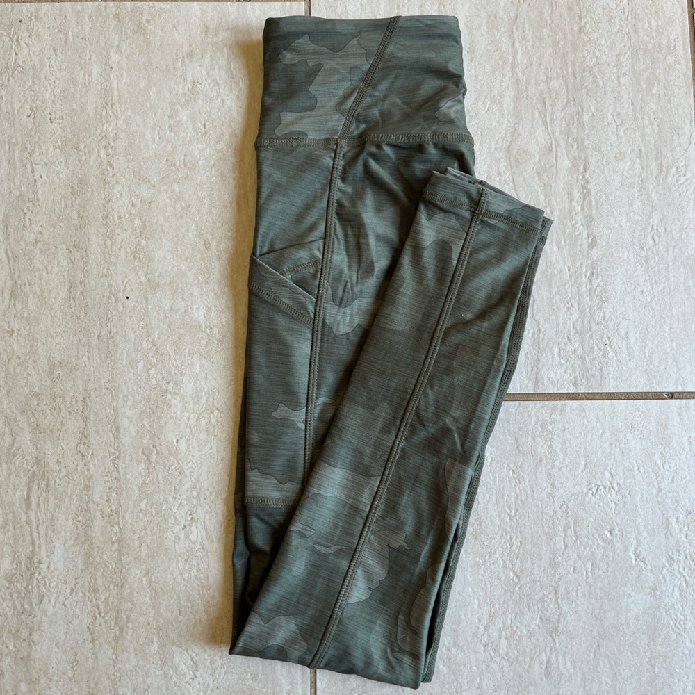 Prana Electa Leggings XS – Sage Green Camo Yoga Pant Activewear